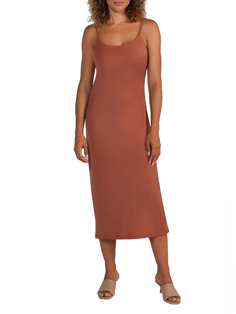 Matty M. Brio Slip Dress in Clay